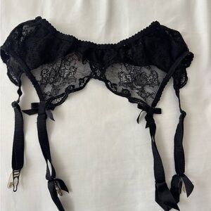 Agent Provocateur Black Lace Garter Belt